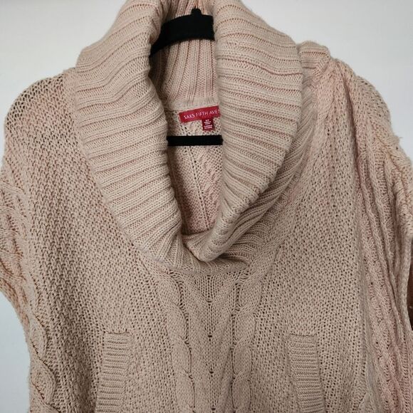 Saks Fifth Avenue Womens Chunky Oversized Cowl Neck Wool Blend Sweater  Small - Picture 3 of 8